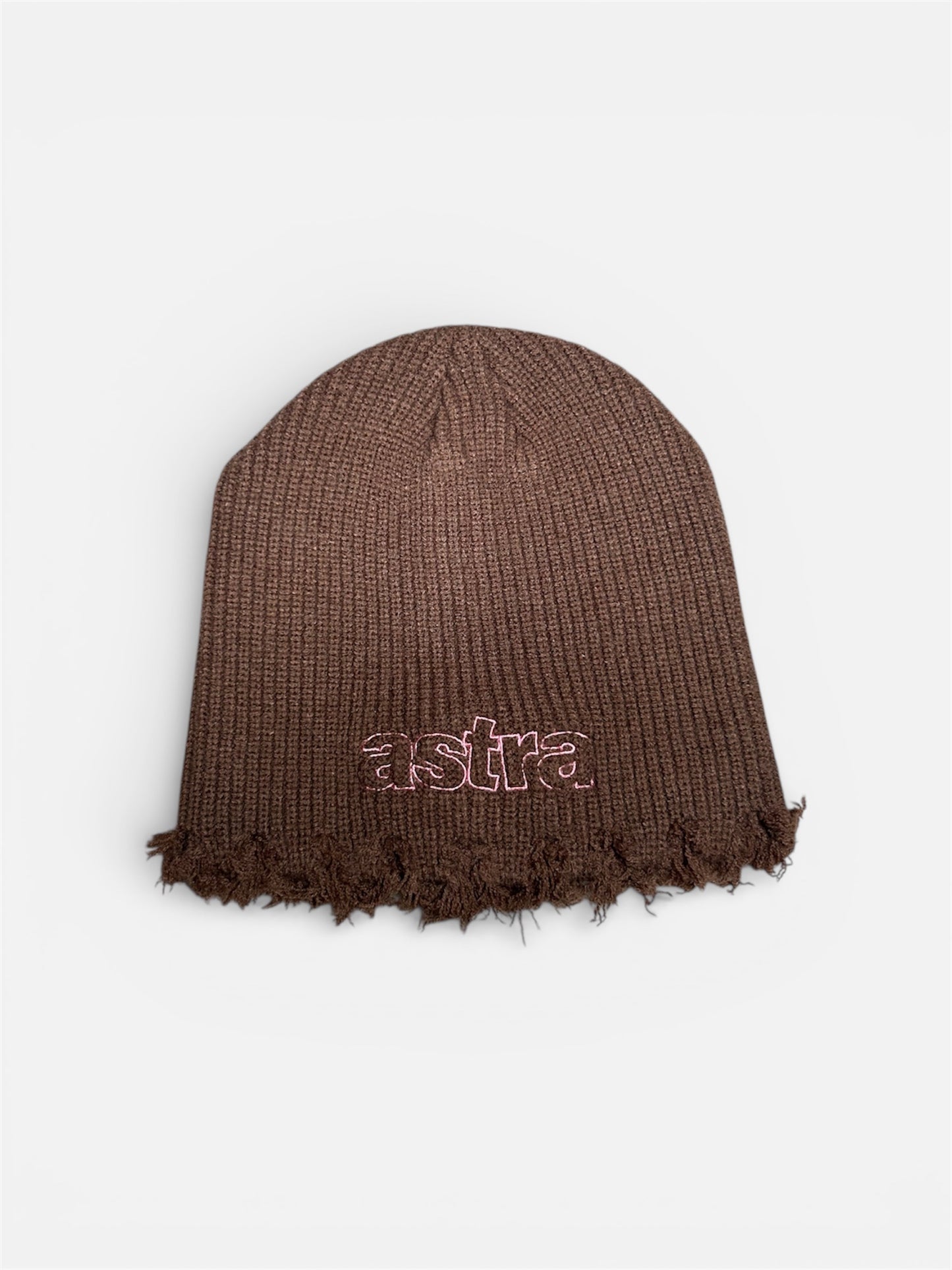 BROWN & PINK BEANIE *FRIENDS N FAMILY*