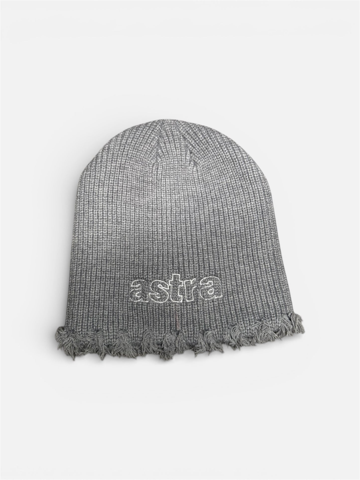 GREY & WHITE BEANIE