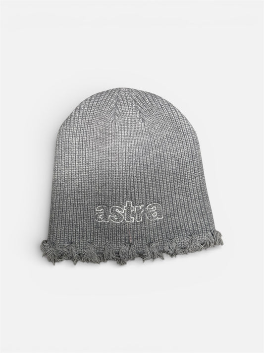 GREY & WHITE BEANIE